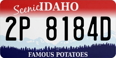 ID license plate 2P8184D