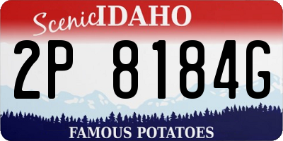 ID license plate 2P8184G