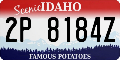 ID license plate 2P8184Z