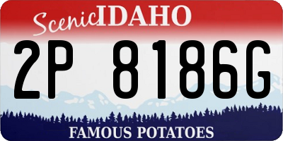 ID license plate 2P8186G