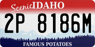 ID license plate 2P8186M