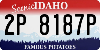ID license plate 2P8187P