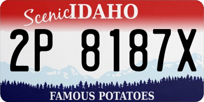 ID license plate 2P8187X