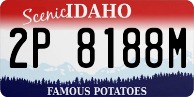 ID license plate 2P8188M