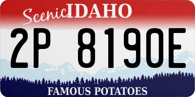 ID license plate 2P8190E