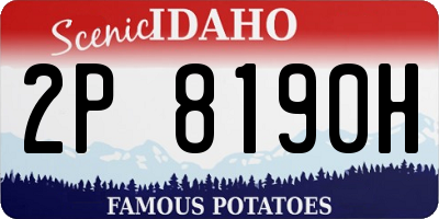 ID license plate 2P8190H