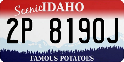 ID license plate 2P8190J