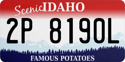 ID license plate 2P8190L