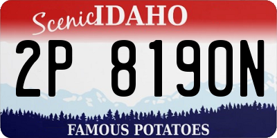 ID license plate 2P8190N