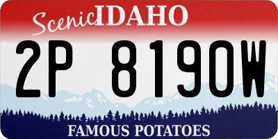ID license plate 2P8190W
