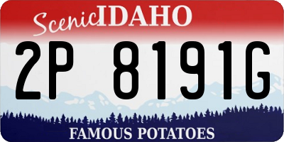 ID license plate 2P8191G