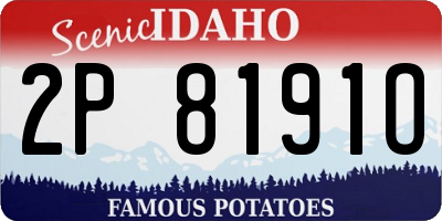 ID license plate 2P8191O