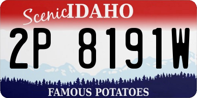 ID license plate 2P8191W