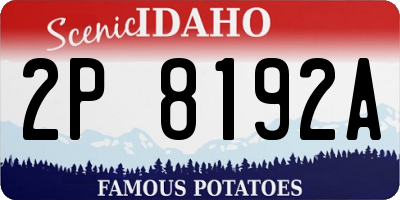 ID license plate 2P8192A