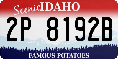 ID license plate 2P8192B