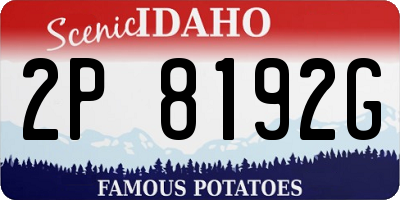 ID license plate 2P8192G