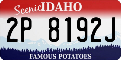 ID license plate 2P8192J