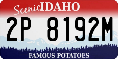 ID license plate 2P8192M