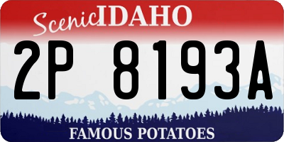 ID license plate 2P8193A