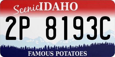 ID license plate 2P8193C