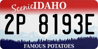 ID license plate 2P8193E