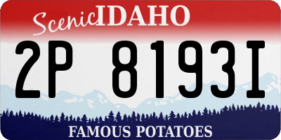 ID license plate 2P8193I