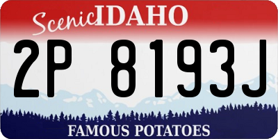 ID license plate 2P8193J