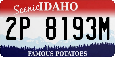 ID license plate 2P8193M