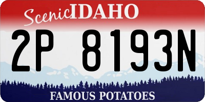ID license plate 2P8193N