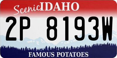ID license plate 2P8193W