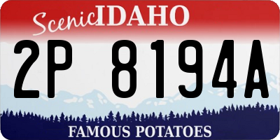 ID license plate 2P8194A
