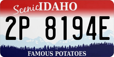 ID license plate 2P8194E