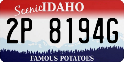 ID license plate 2P8194G