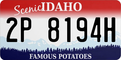 ID license plate 2P8194H