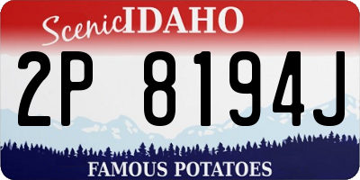 ID license plate 2P8194J