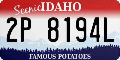 ID license plate 2P8194L