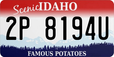 ID license plate 2P8194U