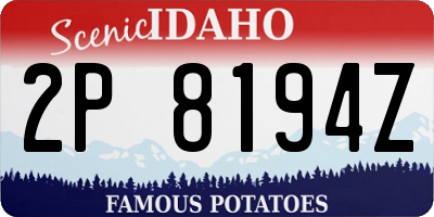 ID license plate 2P8194Z