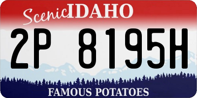 ID license plate 2P8195H