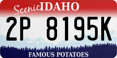 ID license plate 2P8195K