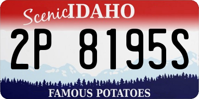 ID license plate 2P8195S