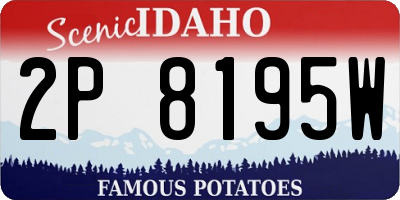 ID license plate 2P8195W