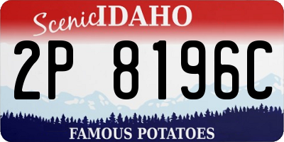 ID license plate 2P8196C