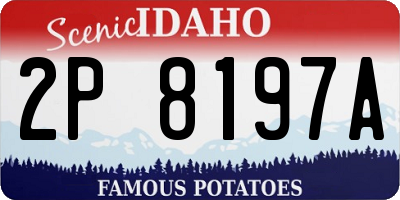 ID license plate 2P8197A
