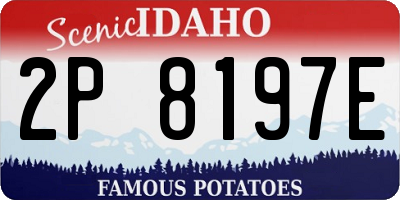 ID license plate 2P8197E
