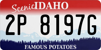 ID license plate 2P8197G