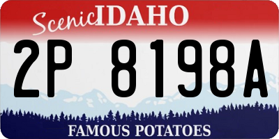 ID license plate 2P8198A