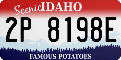ID license plate 2P8198E