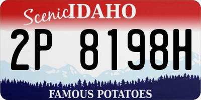 ID license plate 2P8198H