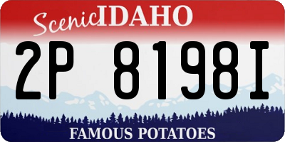 ID license plate 2P8198I